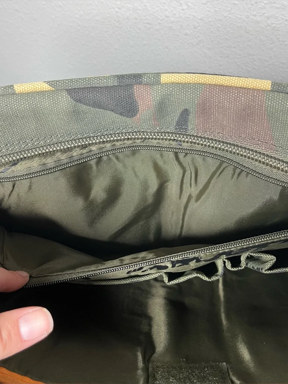Vintage Fossil Camo Messenger Laptop Bag Military Y2K Missing Strap
